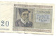 BILLET DE 20 Francs - ROYAUME DE BELGIQUE - PHILIPPUS DE MONTE - ROLAND DE LASSUS - KONINKRIJK BELGIE - 20 Franchi