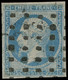 O FRANCE - Poste - 15, Oblitération Gros Points Carrés: 25c. Bleu - 1853-1860 Napoleon III