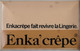 PLAQUE En TOLE 14 X 9 CM . " ENKA' CREPE " . ANCIENNE .  Fait Revivre La LINGERIE . - Vestimentaire