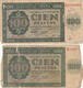 CRBS0556 LOTE DE 2 BILLETES ESPAÑA 100 PESETAS 1936 MC - 100 Pesetas