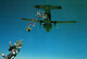 14672 SAUT COMMANDE TRANCHE ARRIERE   PARACHUTISME Parachute Militaire  Photo Dujardin Pau Avion   (recto-verso) - Paracadutismo
