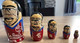 POUPEE RUSSE EN BOIS - SERVETTE FC - FOOT - FOOTBALL - SFC - DE 15 à 3cm - GENEVE - CINQ JOUEURS - MATRIOCHKA - SUISSE - Dolls