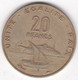 Djibouti 20 Francs 1977 Bronze Aluminium, KM# 24 - Djibouti