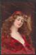 ✅ CPA Illustrateur ASTI A. Série 1292 Robe Rouge Circa 1907  K.F. Editions - Paris +/-9x14cm #988070 - Asti