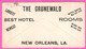 USA Adv. Envelope From The Grunewald Hotel New Orleans LA 1910 - Schmuck-FDC