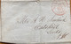 USA 1848, PRE PHILATELIC COVER,RED SINGLE CIRCLE NEW YORK 23 NOV ,5 CENT PAID FINE CANCELLATION !!! - …-1845 Prephilately