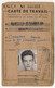 FRANCE - SNCF - Carte De Travail (3eme Classe) - 1952 - Other & Unclassified