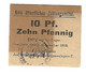 *germany Offizier  Kriegsgefangenen Lager  Graudenz  Lager F  10 Pfennig 05.03.1 - Andere & Zonder Classificatie