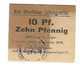 *germany Offizier  Kriegsgefangenen Lager  Graudenz  Lager F  10 Pfennig 05.03.1 - Autres & Non Classés