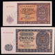 10 + 20 Deutsche Mark Berlin DDR 1955 | MUSTERNOTE | AA012345 + AA0123456 | DDR-12M1 + DDR-13M1 - Collezioni