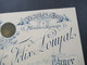Frankreich 1895 Dekorative Werbekarte / Visitenkarte Meubles D'Art / Meubles Anciens Mon. Felix Louyal Nancy - Advertising