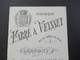 Frankreich Um 1900 Dekorative Werbekarte / Visitenkarte Maison Fabre & Veysset Horlogerie / Bijouterie In Clermont - Publicidad