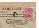 Lettre 1919 Banque De Bruxelles Belgique Retour à L'Envoyeur Bank - 1915-1920 Albert I.