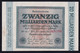 20 Milliarden Mark 1.10.1923 - Originalmaße Aber Verschobener Druck (DEU-137g) - 20 Mrd. Mark