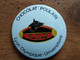 CHOCOLAT POULAIN Badge Tôle Sérigraphiée LYON OLYMPIQUE UNIVERSITAIRE L.O.U. - Chocolade
