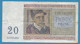 BELGIQUE 20 FRANCS 03.04.1956 # V08 709237 P# 132b Roland De Lassus Thesaurie - 20 Franchi