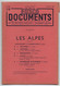 EDSCO DOCUMENTS- LES ALPES France-Pochette 3e Année- N°19 Déc.1959- -support Enseignants-Les Editions Scolaires - Lesekarten