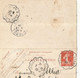 CARTE-LETTRE, Entier Postal, TRIGUERES A CLAMECY , GIEN A AUXERRE, AUXERRE, 1908, 3 Scans - Cartes-lettres
