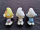 BANDE DESSINéE BD - PEYO (3 Vues) LOT 3 SCHTROUMPF En Plastique Bras Et Tête Articulés 1 Blanc 2 Peints Ht : 20 Cm - Figurine In Plastica