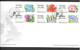 GB -  Post & GO Stamps (6)   2014  FLOWERS PART 2 -    FDC Or  USED  "ON PIECE" - SEE NOTES  And Scans - 2011-2020 Decimal Issues