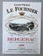 étiquette VIN Bergerac 1979 Château Le Fournier Geromin Lamothe Montravel CGM Ex Transat Le Havre - Steamers