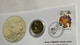 (1 M 1) Australia 2022 Letter C $ 1.00 Coin (Aussie) + Alphabet Letter C (2016) - Cover With Stamp & Coin - Dollar