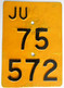 Velonummer Töfflinummer Jura JU 75572 Ohne Vignette - Kennzeichen & Nummernschilder