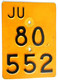 Velonummer Töfflinummer Jura JU 80552 Ohne Vignette - Plaques D'immatriculation