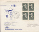 Finland SAS Scandinavian Airlines System HELSINKI-Helsingfors-TOKIO 25-4-1951 1st Flight Cover 6- & 4-Block J. Sibelius - Storia Postale