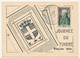 FRANCE => Vignette "Journée Du Timbre 1954 TOULON" Sur Carte Locale 12F + 3F Lavalette - Toulon 1954 - Briefmarkenmessen