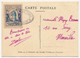 FRANCE => Vignette "Journée Du Timbre 1954 TOULON" Sur Carte Locale 12F + 3F Lavalette - Toulon 1954 - Briefmarkenmessen