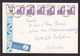 Poland: Airmail Cover To Netherlands, 1990s, 7 Stamps, Value Overprint, Inflation, History, Air Label (minor Damage) - Brieven En Documenten