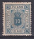ISLANDE - 1876 - SERVICE YVERT N°6 * MH  - COTE = 65 EUR. - Ongebruikt
