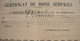 1924 Certificat Bons Services Au Gendarme Vidalou Catalan Ministre De La Guerre Arrêt Malfaiteur Armé Pret A Faire Feu - Police & Gendarmerie