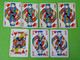 Lot 7 Cartes à Jouer - VALET De CŒUR - Dos Bleu Et Rouge - Pub L'UNION Reims, ABOISIF, GPA, M&M, ROCHEX - Vers 1990/2000 - 32 Cards