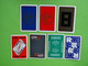 Lot 7 Cartes à Jouer - VALET De TREFLE - Dos Bleu, Rouge - Pub L'UNION Reims, ABOISIF, GPA, M&M, ROCHEX - Vers 1990/2000 - 32 Cards