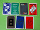 Lot 7 Cartes à Jouer - VALET De PIQUE - Dos Bleu,Rouge - Pub L'UNION Reims, ABOISIF, GPA, M&M, ROCHEX - Vers 1990/2000 - 32 Carte