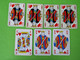 Lot 7 Cartes à Jouer - ROI De CŒUR - Dos Bleu,Rouge - Pub L'UNION Reims, ABOISIF, GPA, M&M, ROCHEX - Vers 1990/2000 - 32 Carte