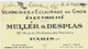 1927 VERRERIE VERRERIES ECLAIRAGE ELECTRICITE MULLER DESPLAS Paris => Dun Le Palleteau =>Dun Le Palestel Creuse Ponnin - Letras De Cambio