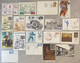 Lot De 100 Cartes Postales Avec Timbre 1 Jour / Vendu En L’état - Vrac (max 999 Timbres)