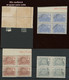 TR 7-14 + 12b. SPECIMEN Nombreux Tp Avec Filigrane. Cote > 3700 €. TRES Rare En Blocs De 4 - Mint