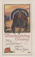 Thanksgiving Greetings, Powell Artist Signed Image, Turkey And Pumpkin C1900s Vintage Embossed Postcard - Thanksgiving