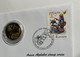 (1 M 15) Australia 2022 Letter T $ 1.00 Coin (Aussie) + Alphabet Letter T (2016) - Cover With Stamp & Coin - Dollar