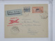 C  FRANCE  BELLE LETTRE  RARE 1935 1ER VOL PARIS ROMA ITALIA+SURCHARGE PA 1   +AFFRANCHISSEMENT PLAISANT++ - 1927-1959 Cartas & Documentos