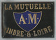 PUBLICITE, Plaque Tole Emboutie , LA MUTUELLE A.M. D'INDRE & LOIRE, Frais Fr 8 € - Placas En Aluminio (desde 1961)
