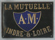 PUBLICITE, Plaque Tole Emboutie , LA MUTUELLE A.M. D'INDRE & LOIRE, Frais Fr 8 € - Targhe In Lamiera (a Partire Dal 1961)