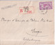 1930 - VIGNETTE BANQUE + MERSON YVERT N°240 RARE SEUL Sur LETTRE RECOMMANDEE De PARIS => PRAGUE (TCHECOSLOVAQUIE) ! - 1900-27 Merson