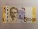 Billete De Costa Rica De 5000 Colones Serie A002677550, Nº Bajo, Año 2009, UNC - Costa Rica