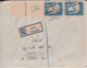 ISRAËL - 1949 - ENVELOPPE RECOMMANDEE Avec TABS ! De HAIFA - Covers & Documents