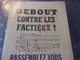 DOCUMENT ORIGINAL  TRACT D EPOQUE Guerre Algerie OAS / COMMUNISME DE GAULLE  REFERENDUM / FASCISME CGT - Documents